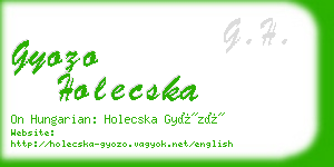 gyozo holecska business card